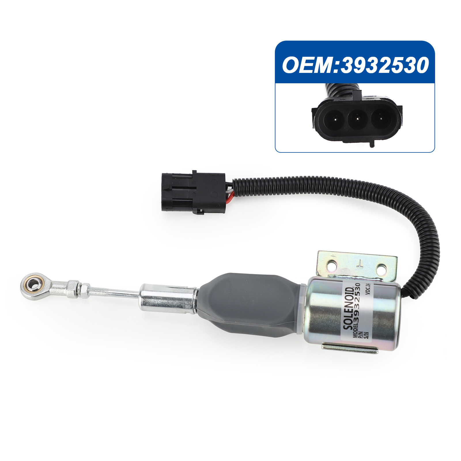 Heavy Equipment Excavator - 3932530 24V Moteur Diesel Arrêt Solénoïde